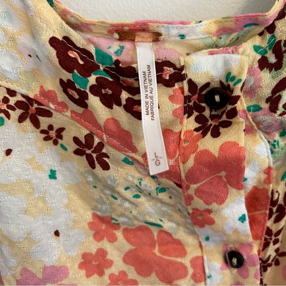 (SOLD) FREE PEOPLE NWT Callie Floral Sheer Tunic Size Large - Picture 11 of 15